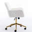 Chaise de chambre en velours beige, rembourrage en laine d'alpaga artificielle, base de 320 mm, inclinable de 40 po, pivotant réglable pour un velours douillet, inclinable-654484662