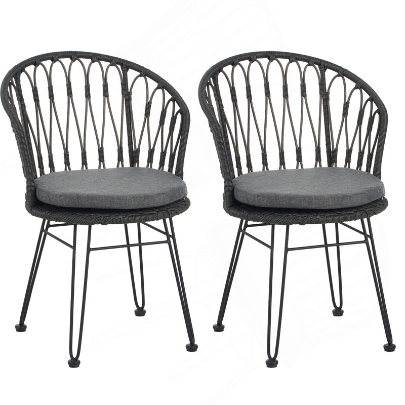 TAVON CHAIR, 2PCS avec 2 coussins, gris