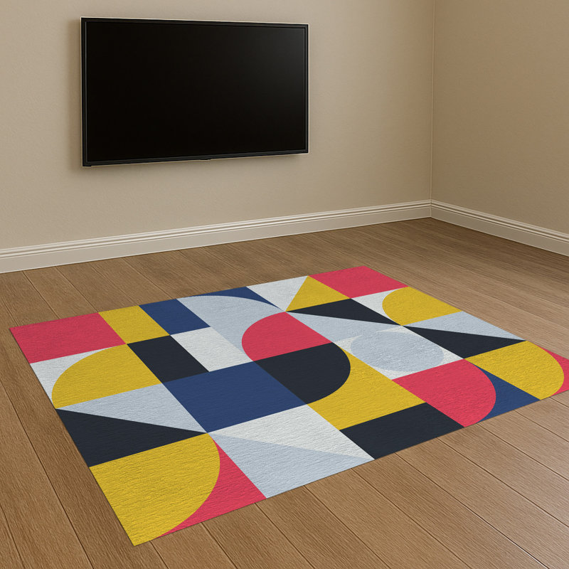 Geometric Area Rug, Rectangle 90 x 150 cm