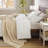Bedsure Cotton Comforter with Throw Waffle Blanket and Decorative Pillow,Bedding Comforter Sets-110189449-110189447
