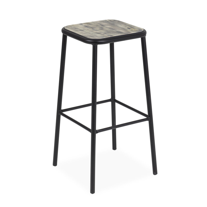 Wordsworth Steel Outdoor Stool, Black