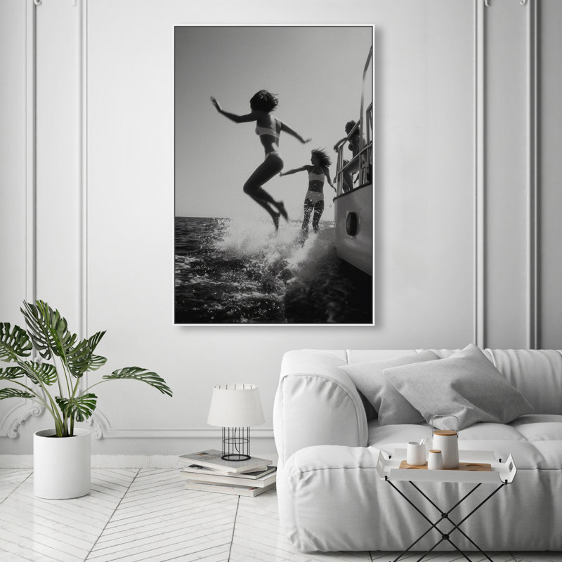 Liquid Gravity Print by Oliver Gal, 16"H x 11"W, White Floater Frame