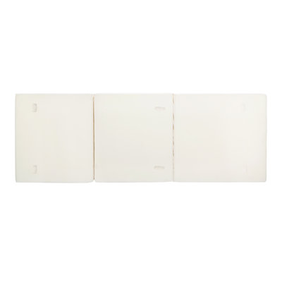 Three Folds Chaise Lounge Cushion - /. Weather- Cover, Foam Lined For Softness. 27" W X 75.95" D 4" H, Cream Color / Style. To Harsh Environments, Lined. 27.64"w 75.95"d 4.1"h,