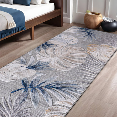 Tapis floral tissé à la machine