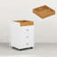 Armoire de rangement pour bureau à domicile - 3 tiroirs, blanc, plateau amovible, bureau à tiroirs avec rangement blanc pour plus d'espace