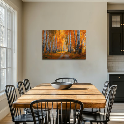 Bouleau, décoration murale, art de la forêt d'automne, art mural sur toile Aspen paysage pour le salon, cadre de pin en toile tendue
