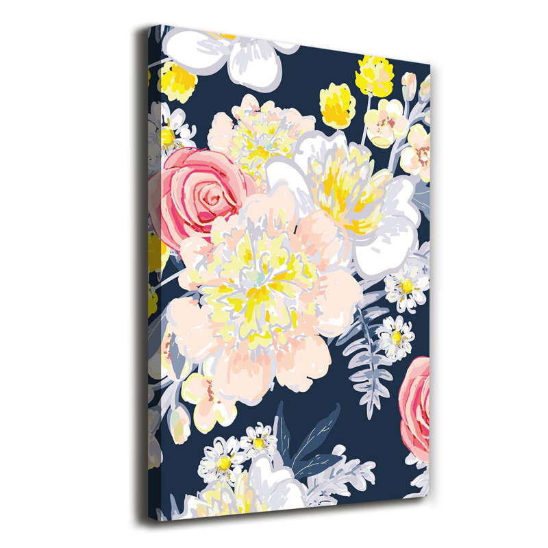 Bouquet Of Flowers - Wrapped Canvas Print