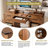 59" Farmhouse Office Desk with Barn Door, Charging Station & Storage Cabinet, Rustic Home Study Desk with Monitor Stand, Keyboard Tray and File Drawer for Study or Living Room-1797931028