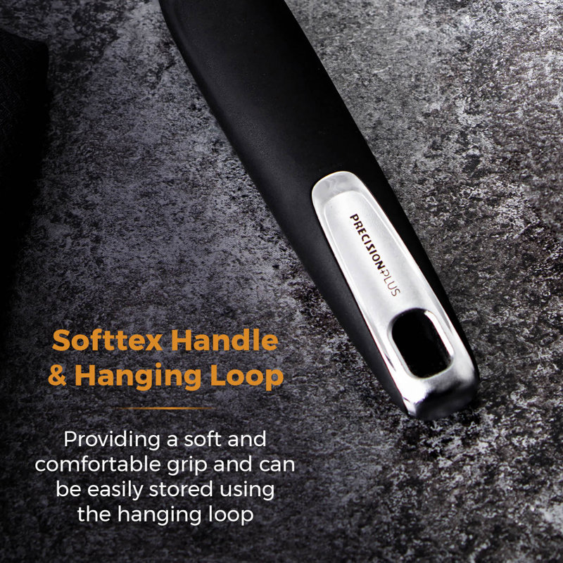 Tower T832225 Precision Plus Spaghetti/Pasta Server with Hanging Loop, Softtex Handle, Stainless Steel