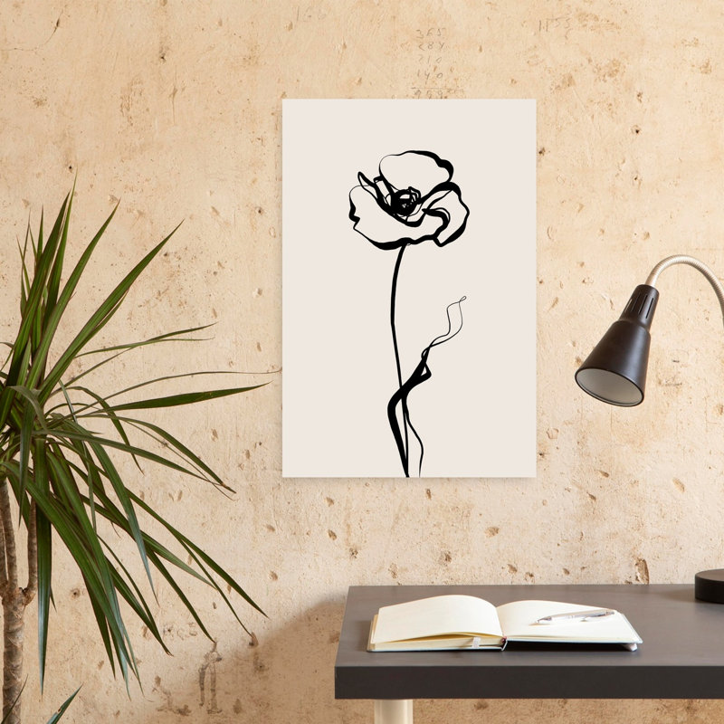 Poppy 2 Abstract Contemporary Wall Art Print, 60.96cm H x 40.64cm W