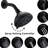 High 4.72" Matte Black Shower Head - 6 Spray Patterns, Rust , 1.8 Gpm , Modes, Easy To Clean, Water Flow