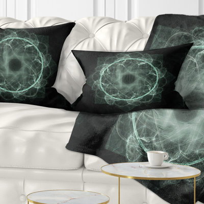 Coussin lombaire en fleur d’art radiale brillante floral