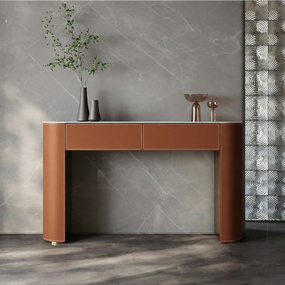 Console légère en pierre frittée de style luxueux.