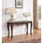 Dalgiza Transitional Rectangular Sofa Table with Marble Top in Natural and Cherry