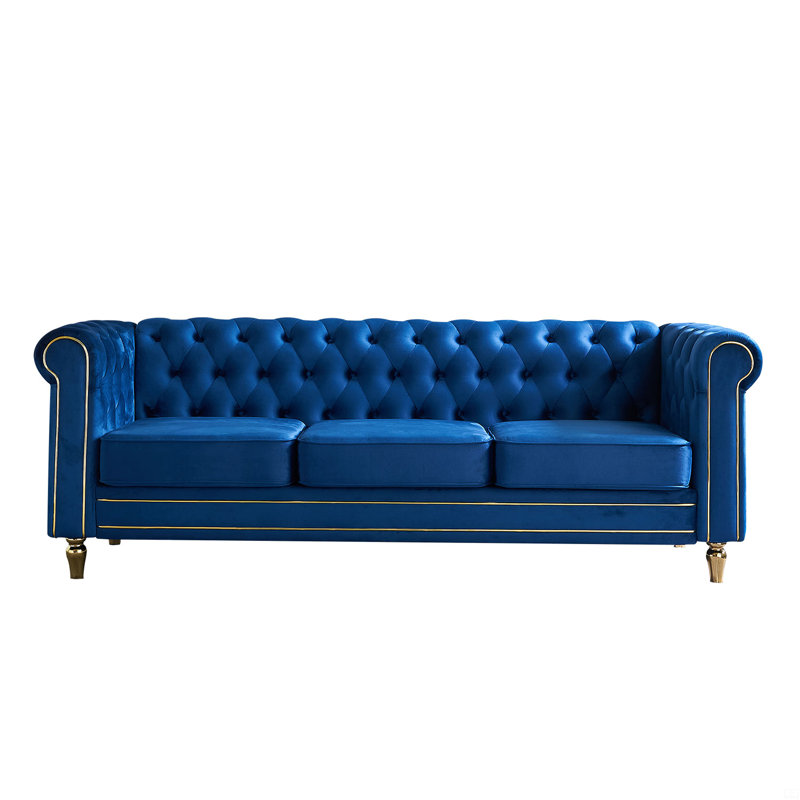 Canapé Chesterfield en velours 84,65 po