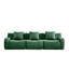 Canapé 3 places sans ossature, revêtu de tissu, sans montage, base antidérapante et design confortable pour les chambres, mousse haute densité 32D, lignes épurées