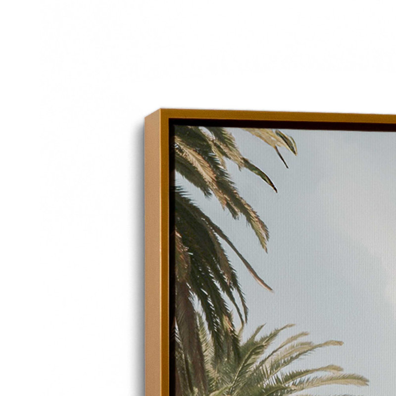Golden Boulevard, reproduction d'art sur toile, 20 po x 30 po, Cadre flottant doré poli