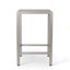 Table de bar d'extérieur avec cadre en aluminium et plateau en verre