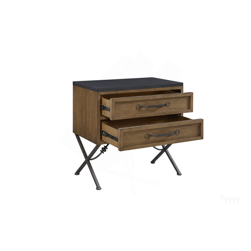 2 Drawer Nightstand - Almond