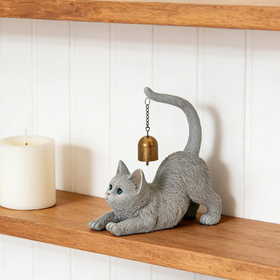 Chat ludique avec figurine en résine