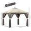 Tente à auvent escamotable avec filet Outsunny-128861741