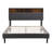 Isenberg Vella Upholstered Bookcase Platform Bed-122462503-122462502