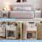Fluted Nightstand with Charging Station, 1-3 Drawers for Bedroom & Living Room-1698430161