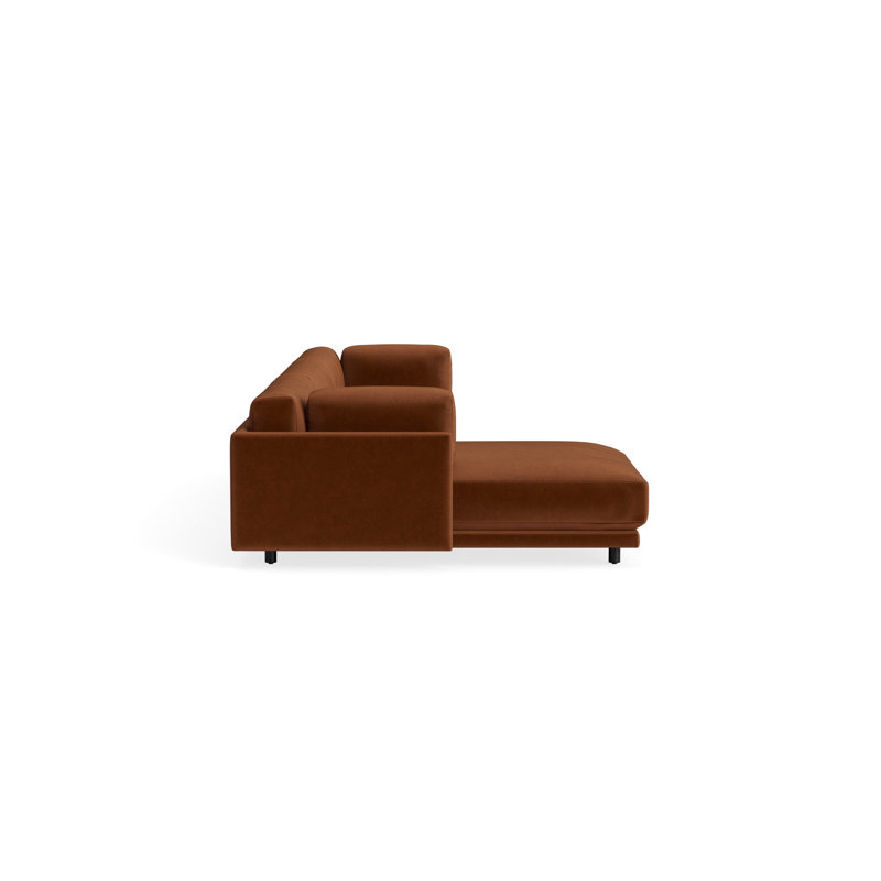 MTO - Sunday Sofa w/ Chaise, Copper Velvet, Left