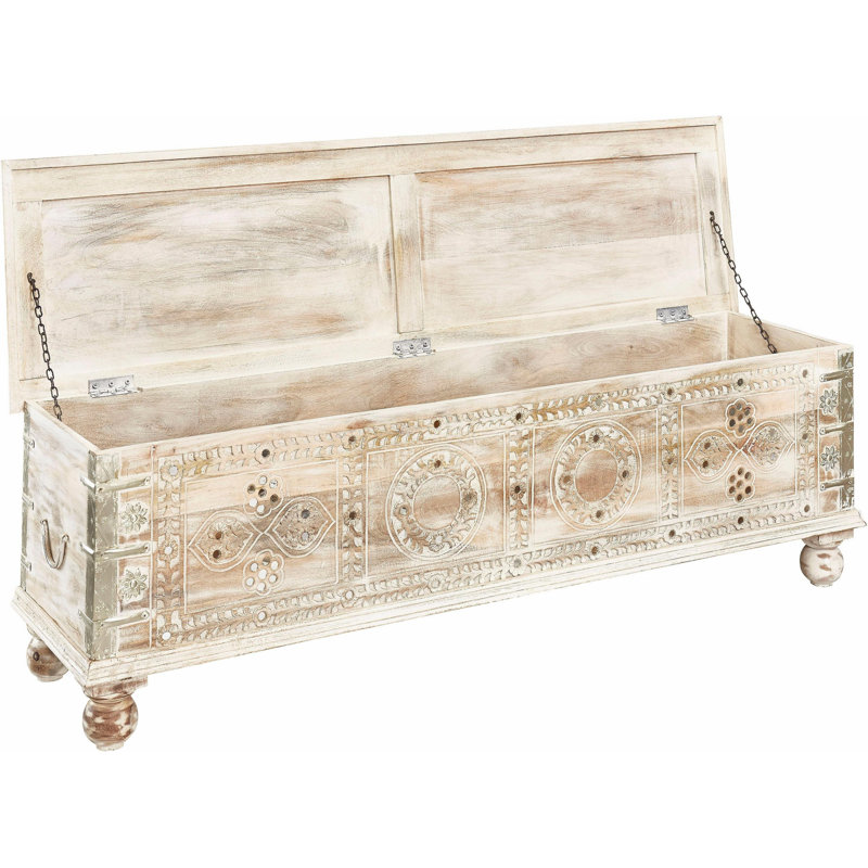 Emil Solid Wood Storage Bench