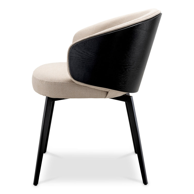 Camerota Upholstered Armchair, Black/Sand