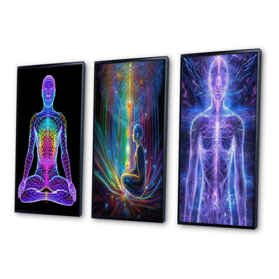 " Neon Meditation " 3 - Pieces