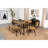 Governess Natural Mango And Black Rectangular Dining Table