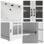 Meuble-lavabo autoportant moderne de 30 po avec lavabo en céramique, armoire autoportante en bois d'hévéa massif et portes en verre flou (blanc)