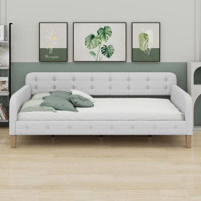 Upholstered Daybed With Support Legs