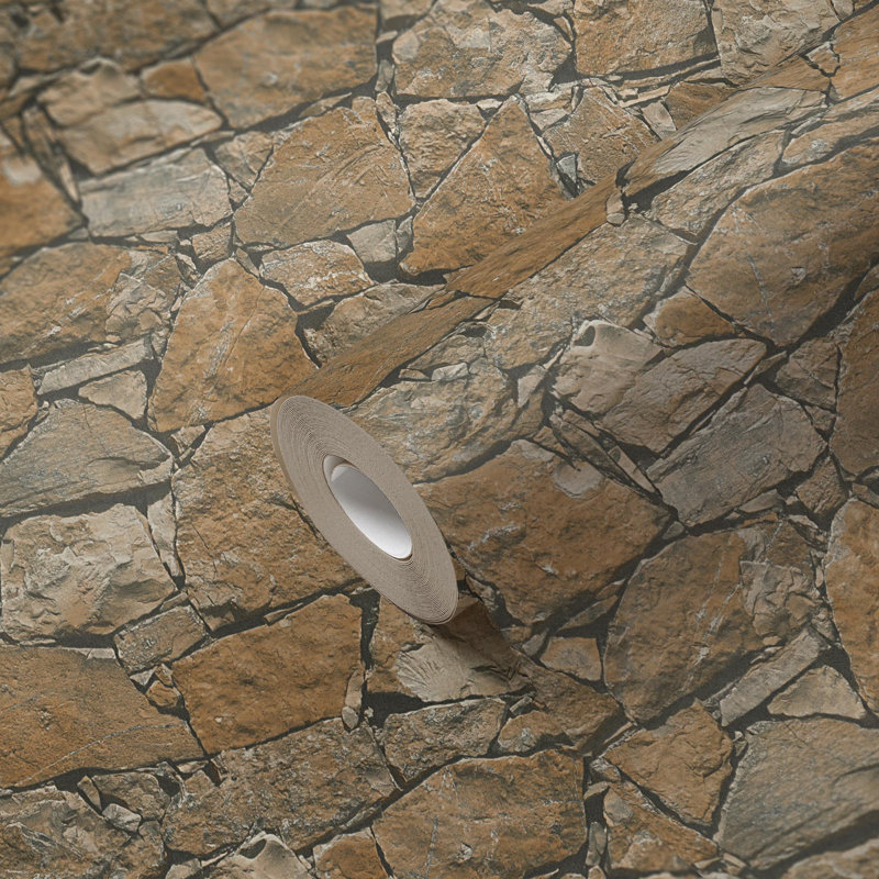 Bricks and More Collection Realistic Stonewall Wallpaper Roll