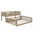 Twin XL Over Queen Floor Bunk Bed With Ladder And Guardrails, Bedroom Wood Bunk Bed Frame, Space Saving & Noise Free, No Box Spring Needed-118100729