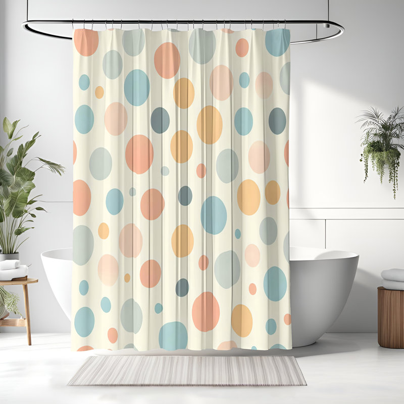 Rideau de douche avec tapis de bain, H 83 po x l 70 po