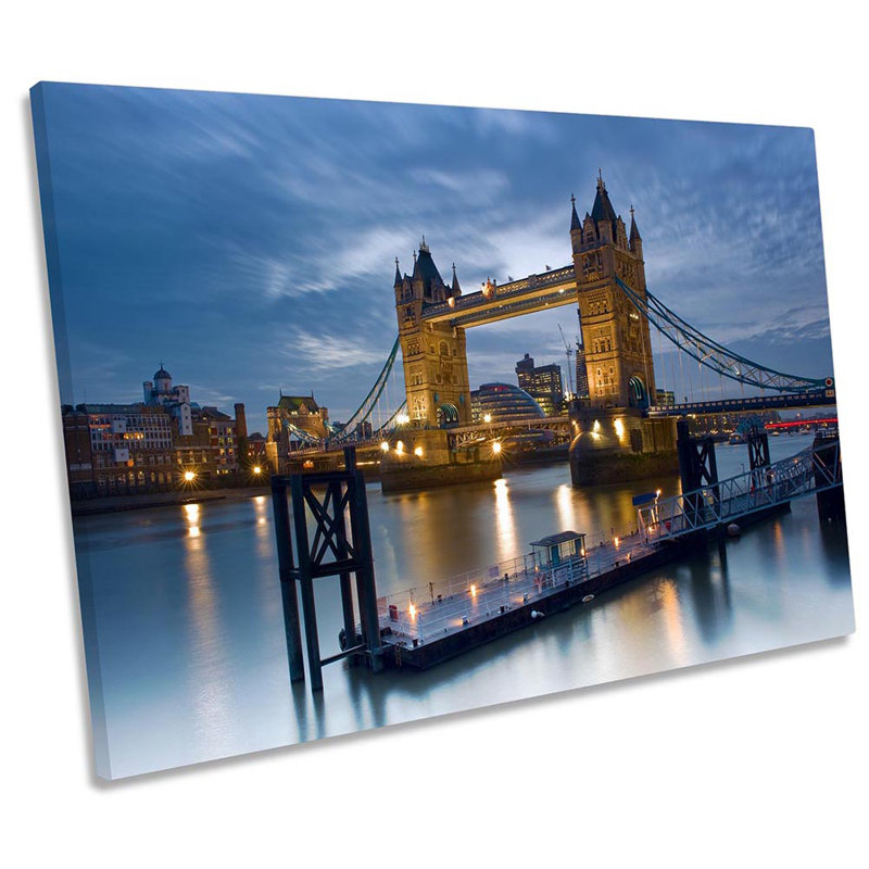 London Tower Bridge City - Wrapped Canvas Print, 30.5cm H x 45.7cm W x 2cm D