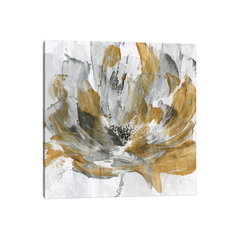 Golden Flower Power by Katrina Craven - Wrapped Canvas Print, 66.04cm H x 66.04cm W