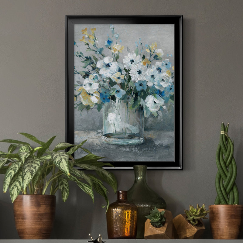 Sweetest Blossoms - Peinture sur toile encadrée, Noir, H 22,5 po x l 30,5 po x P 1,5 po