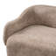 Fauteuil d'appoint Bronte en chenille de style moderne du milieu du siècle, avec accoudoirs encastrés, dossier fixe et pieds en bois d'hévéa et de noyer.-135937414