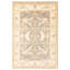 Tapis décoratif en laine noué à la main de conception unique 3 pi 10 po x 5 pi 11 po Devlyn New Age Ivoire