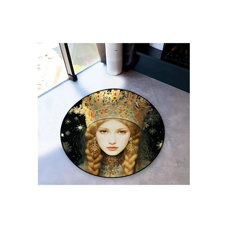 Femme tressée à couronne, Rond 5 pi