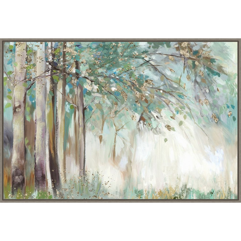 «Silver Tree Leaves», impression sur toile par Allison Pearce