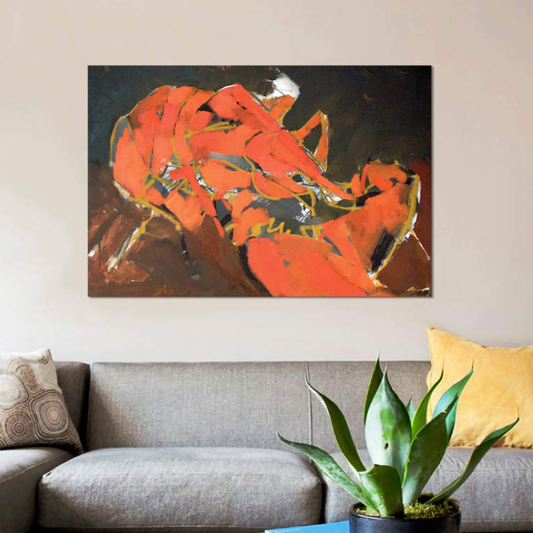 «Abstract Lobster I», impression sur toile, H 12 po x l 18 po x P 1,5 po, Toile tendue