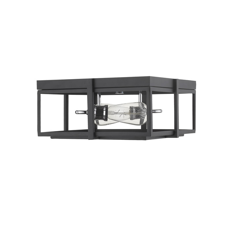 Vigue Flush Mount, Matte Black/Chrome