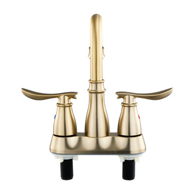 Double Handle Bathroom Sink Faucet with Drainer