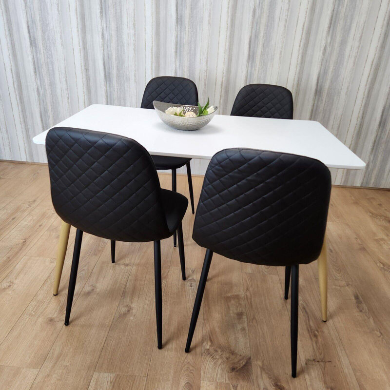 Gwendolen 4 -Person Dining Set, Black