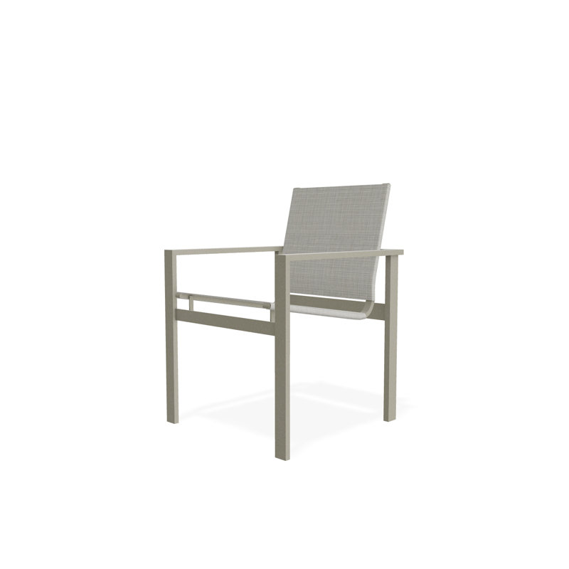 Tribeca Sling Stacking Arm Chair, Storm, Burke