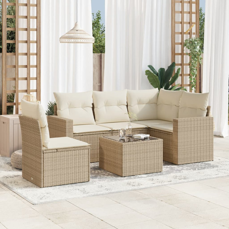 Ensemble de canapé de jardin Vidaxl beige
